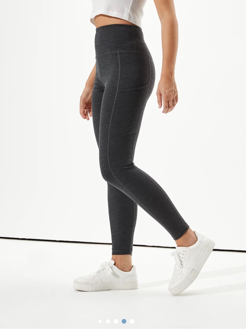 American Eagle The Everything High-Waisted Pocket 7/8 Leggings Grey Size S